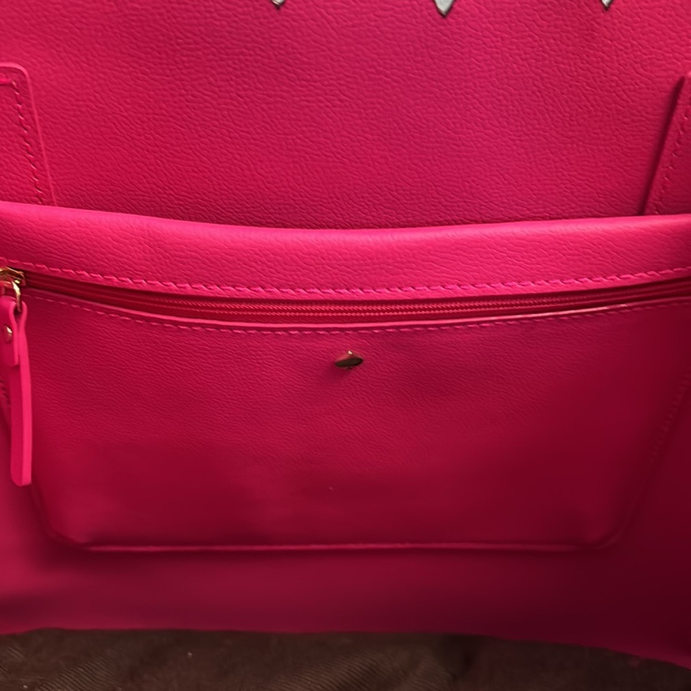 New w Dustbag Kate Spade Scalloped Wine Color Carrigan Tote Lily Avenue Patent - Picture 4 of 6
